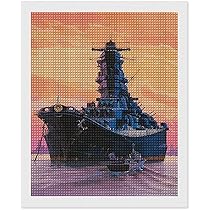 Amazon | 5Dダイヤモンドキット 5Dダイヤモンド絵画 大和型戦艦
